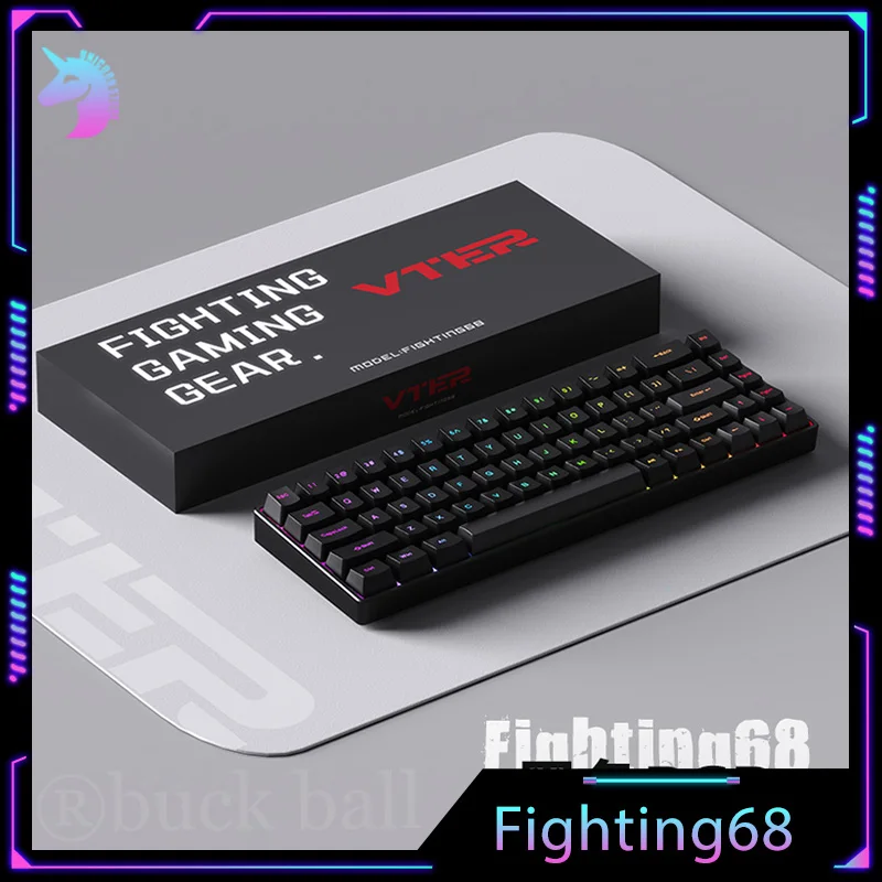 Feker Fighting68 Mechanical Keyboard Magnetic Switch Quick Trigger 8k Hot Swap Rgb Customized Esport Low Latency Gaming Keyboard