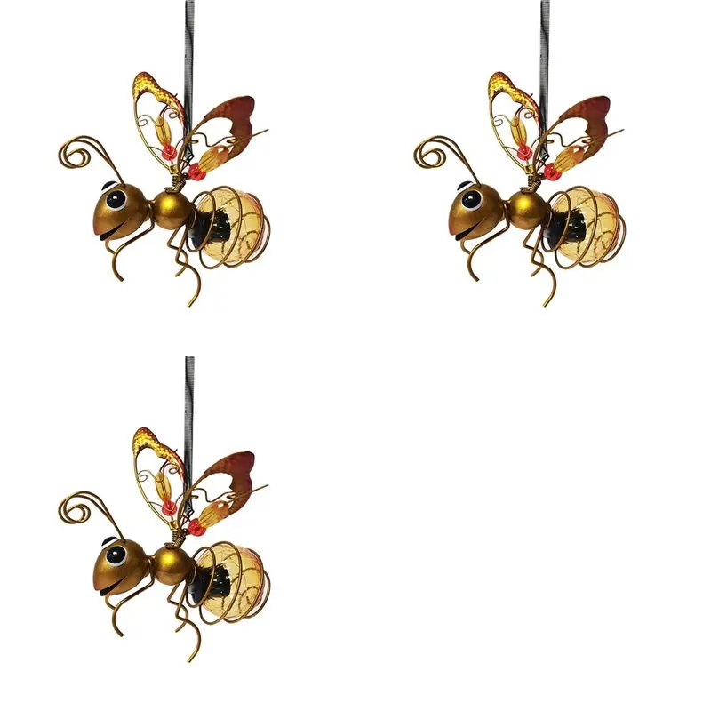 

Солнечная статуэтка насекомого Premium-3X с LED-подсветкой, уличный подвесной декор для деревьев, забора, двора, сада, украшение А