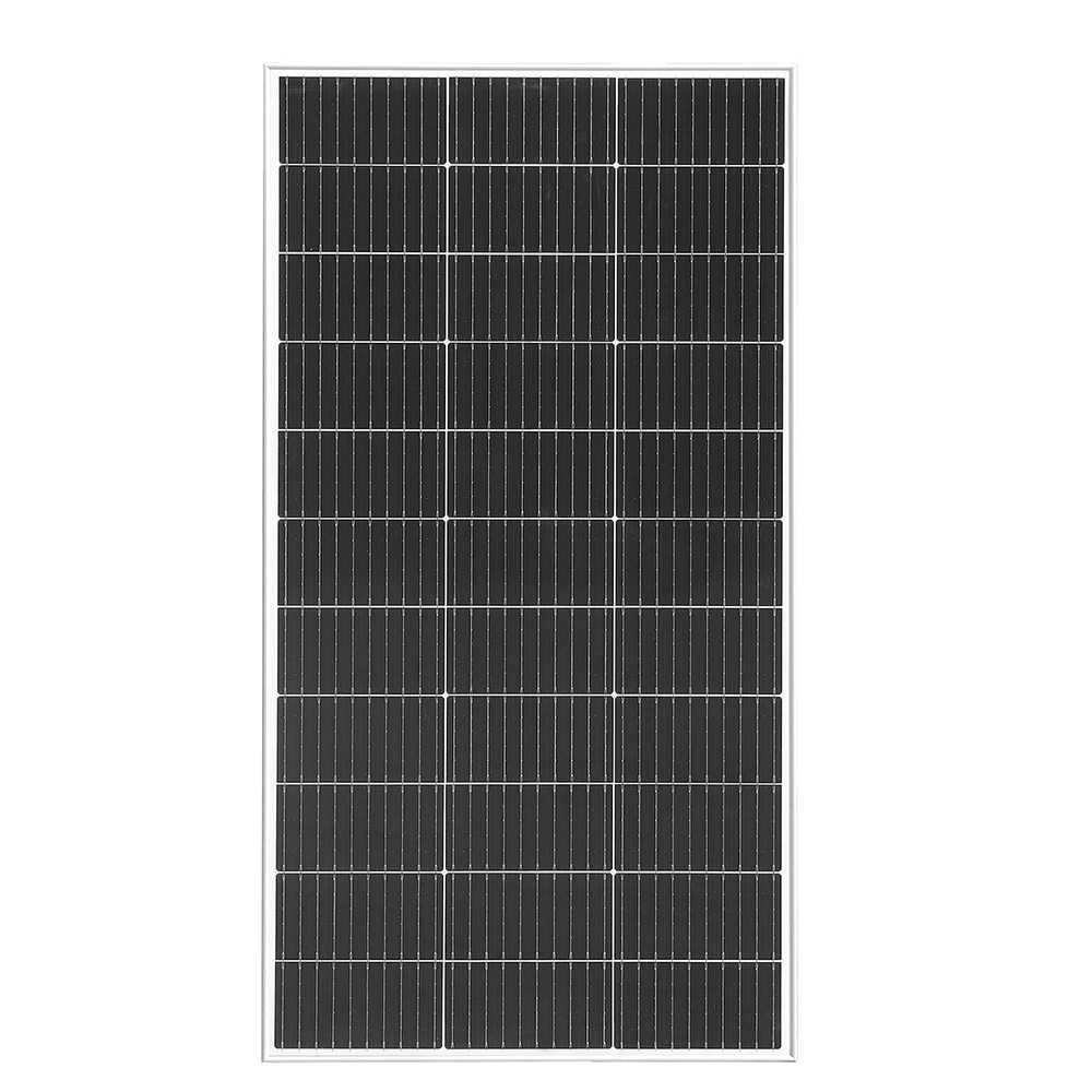 Lightweight Monocrystalline Solar Panel, Black Frame or Silver Frame Option, 12V Off-Grid PV Solar Module for Home Roof, RV,