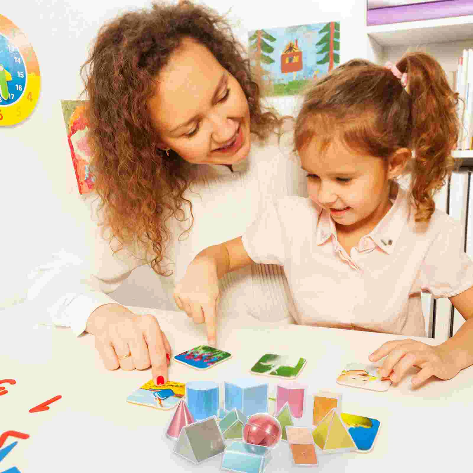 Imagem -05 - Geometria Demonstração Modelo para Crianças Formas Geométricas Matemática Manipulatives Blocos Fold Elementar Kindergarten