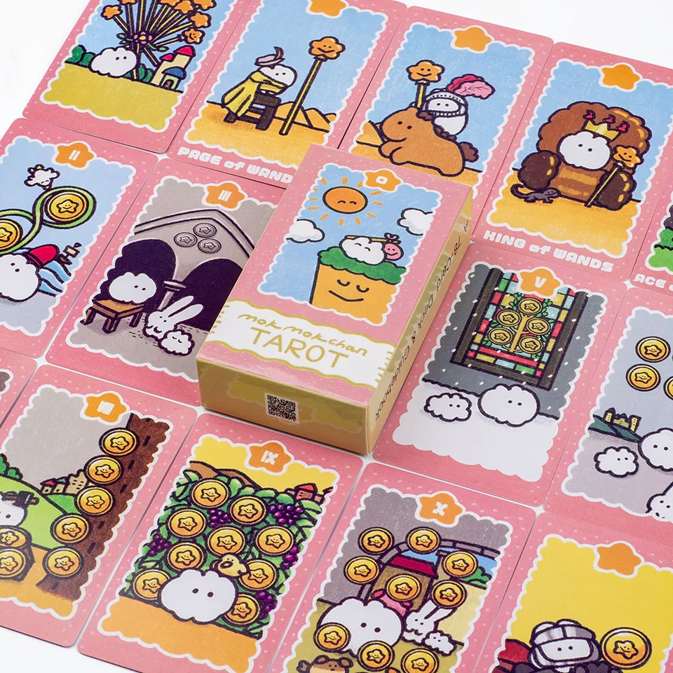 10.3*6Cm Mokmokchan Tarot 78Pcs Kawaii Tarot Cards Playing Game