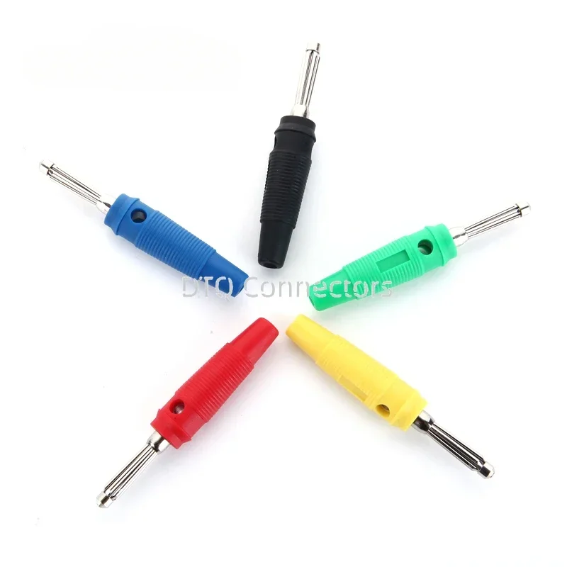 5Pcs 4mm Male 32A High Current Screw Solderless Stackable Banana Plug Connector