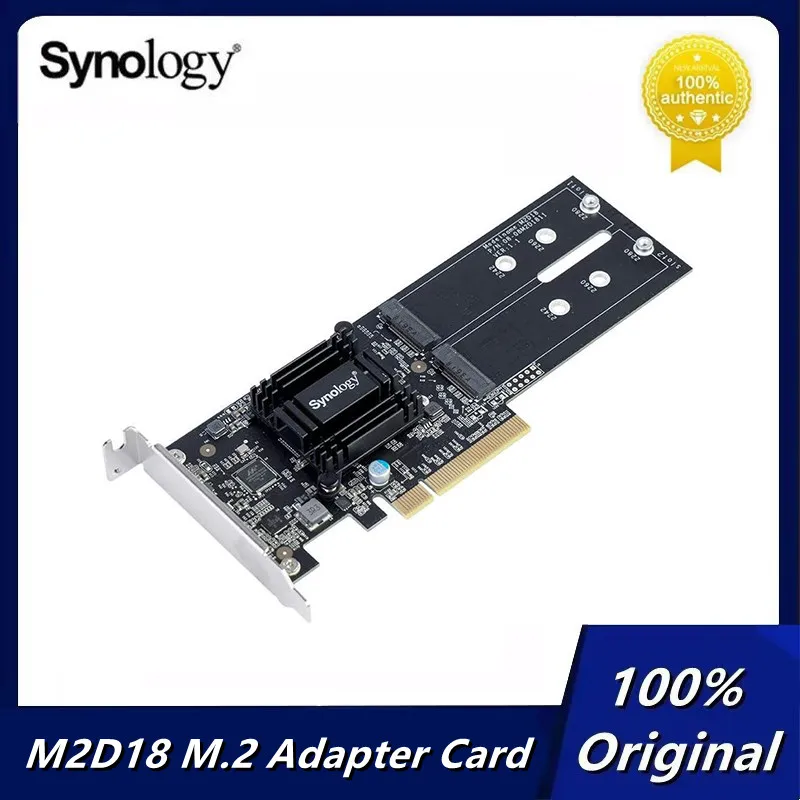 Kartu Pengontrol Synology M2D18 Kartu adaptor SSD M.2 NVMe SATA