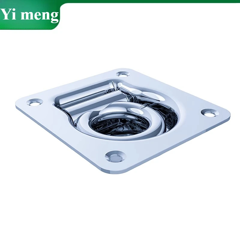 2Pcs 304 Stainless Steel Binding Ring, Embedded Pull Ring, Thickened Rope Tensioner, Trailer Rope Tie Buckle