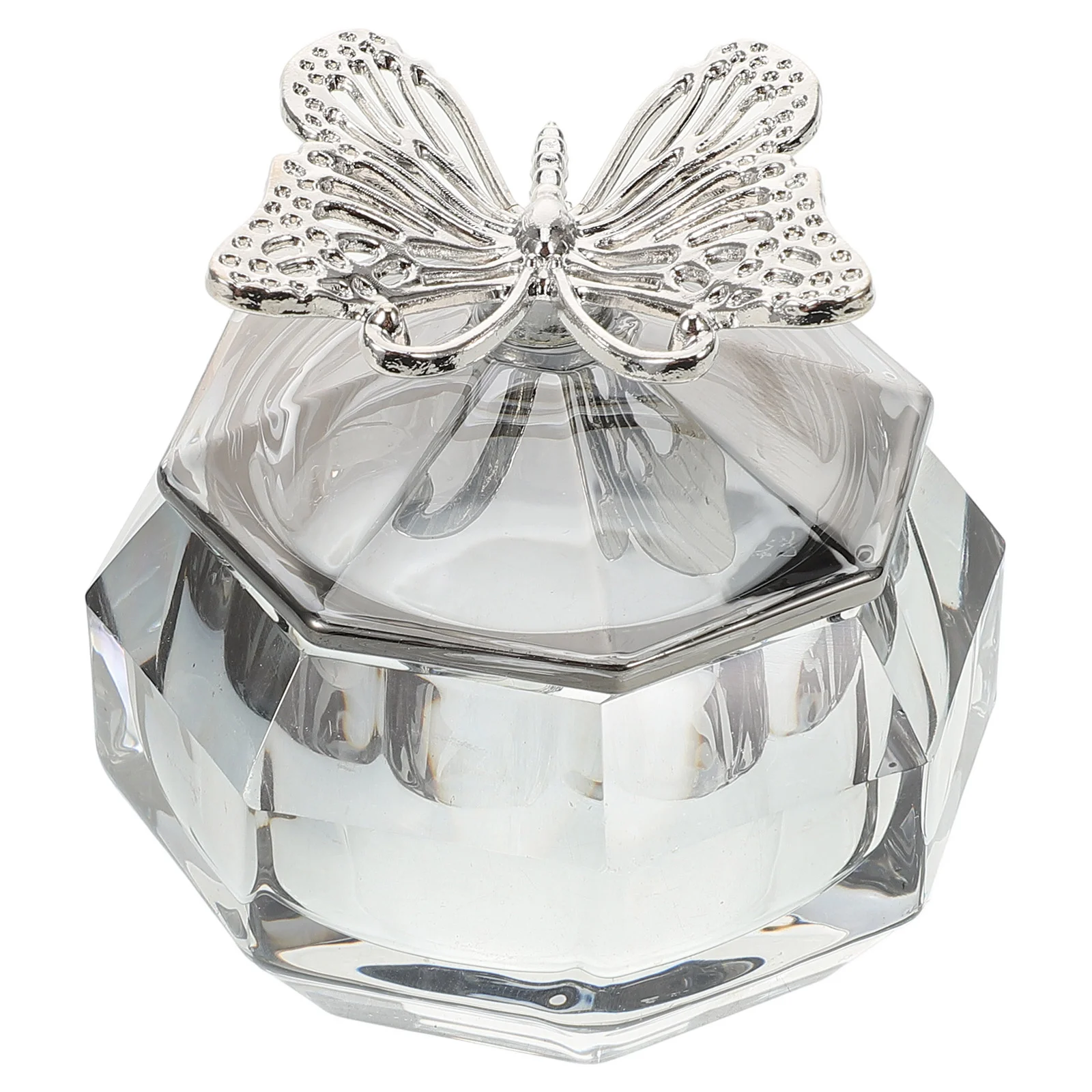 Copo de exibição de unhas de vidro de 8 onças com tampa durável ferramenta de manicure tigela de mistura de líquido suporte de pó acrílico pequeno acessório portátil