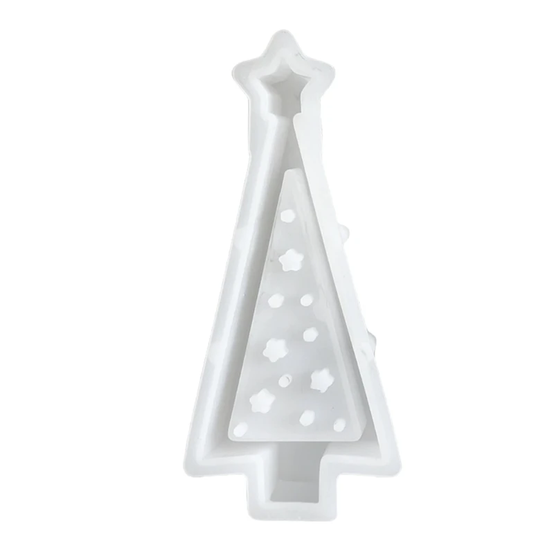 Molde para marco fotos árbol Navidad, accesorio silicona resistente para crear decoraciones y adornos C1FC