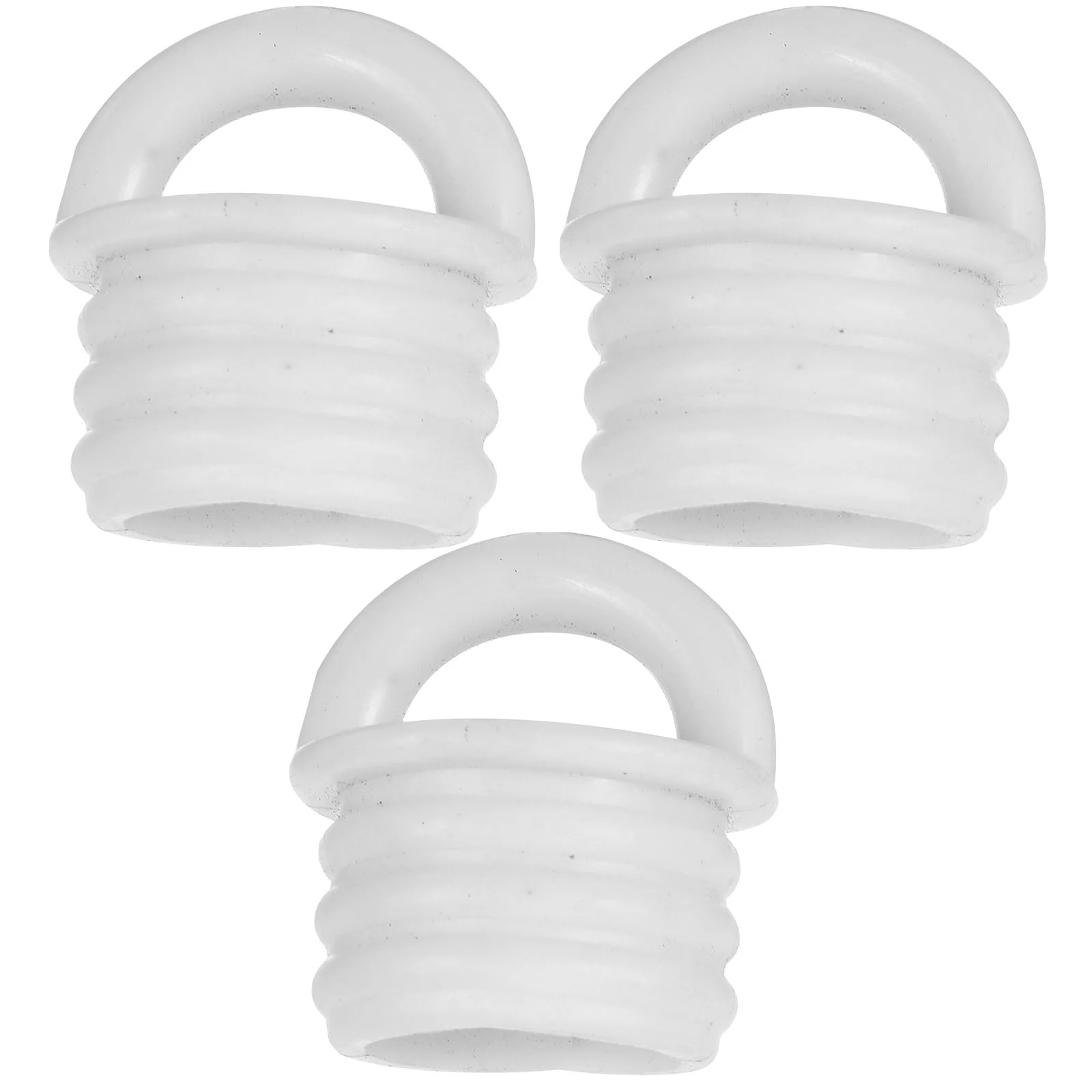 

3 Pcs Plug Mop Bucket Stopper Replacement Outlet Hand Wash Rubber White for Supply Drain Basket