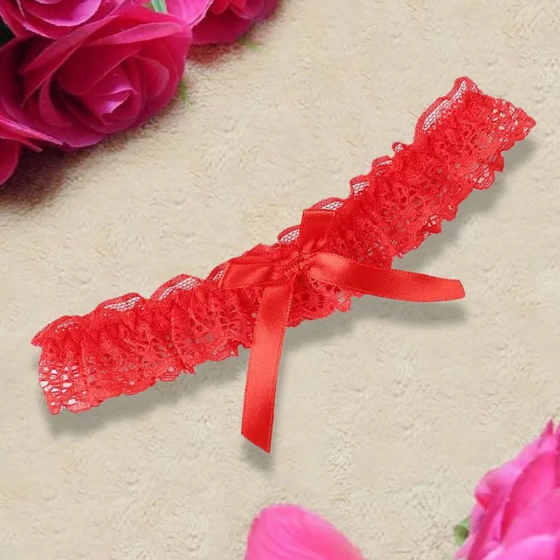 Anneau de jambe à nœud pour femmes, Lingerie Sexy en dentelle florale, porte-jarretelles, boucle de jambe, Costume de mariée Lolita, anneau de bas à la mode Cosplay