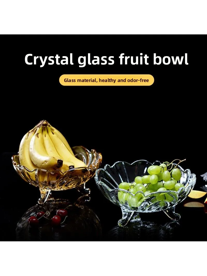 

Большой хрустальный поднос для фруктов в скандинавском стиле, современный креативный поднос для закусок, поднос для фруктов для дома и гостиной, поднос для конфет, поднос для сухофруктов