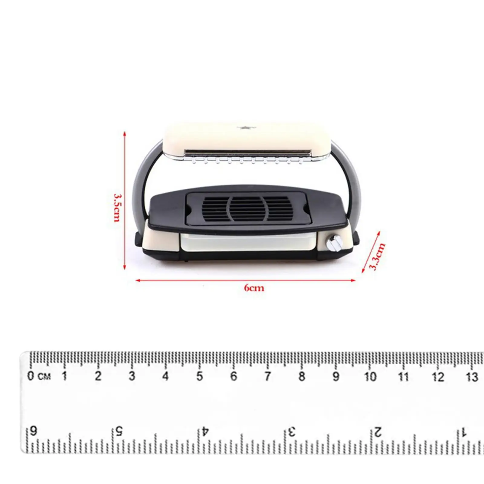 1/12 شواية باربيكيو لبيت الدمى، ديكور لعب لمطبخ الطعام
