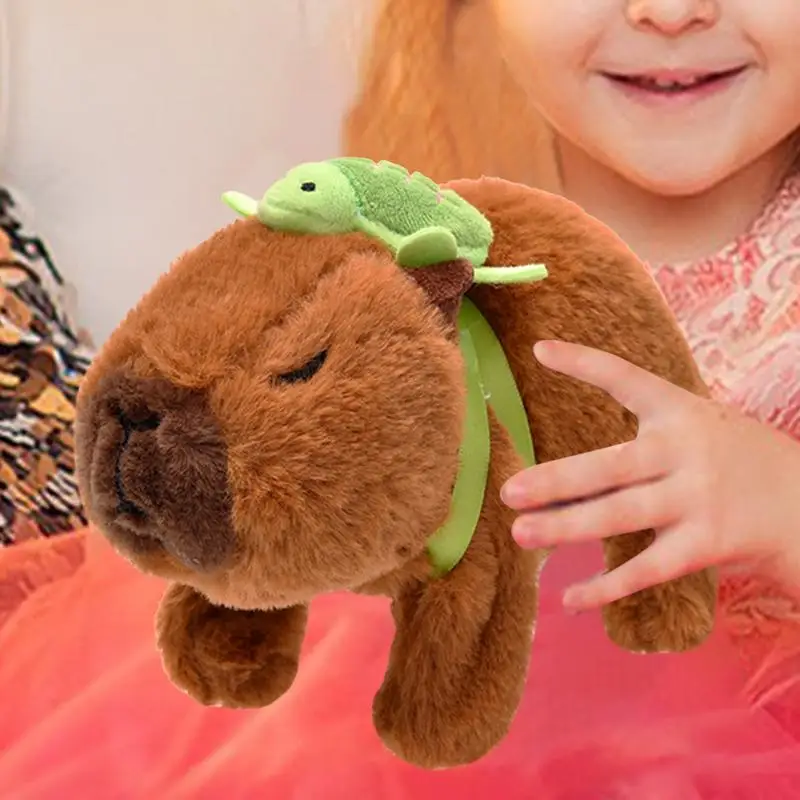 Plush Capybara Stuffed Animal Electric Animal Capybara Stuffed Toy With Turtle Backpack Capybara Plushies Funny Electric Toy For