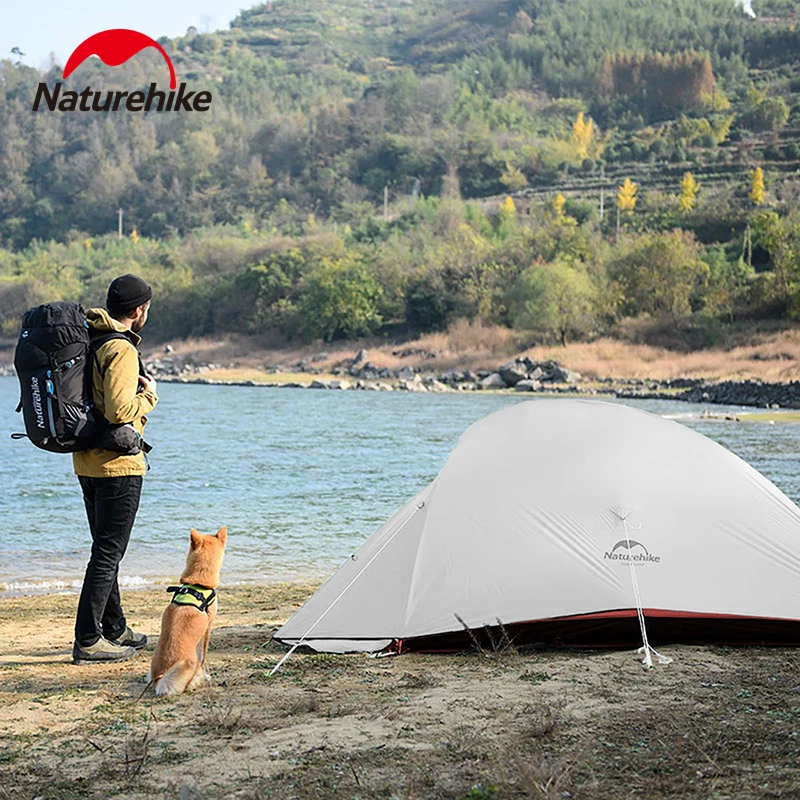 Naturehike 20D/210T Ultralight Camping Tent Cloud UP 2 Person Double Layer Waterproof 4 Season Portable Backpacking Hiking Tent