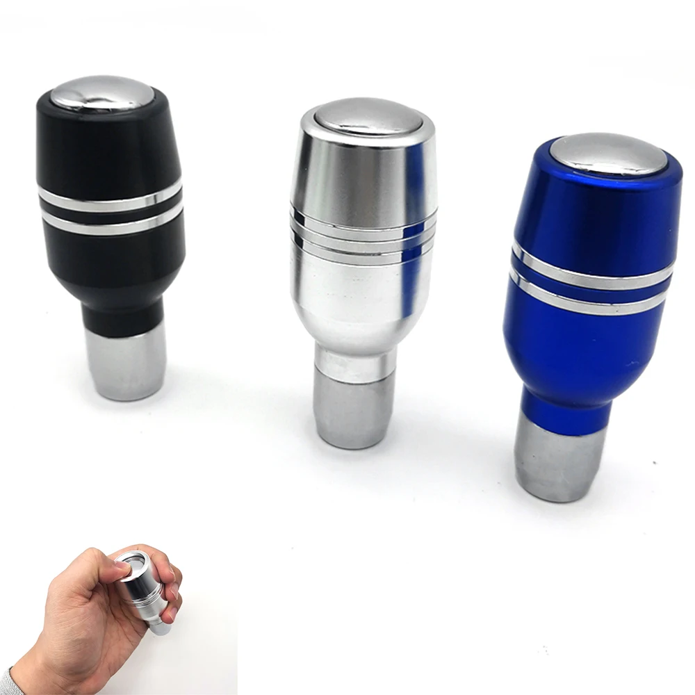 Car Gear Knob Automatic Aluminum With Button Shift Stick Racing Styling Push Down Shifter Auto Interior Accessories