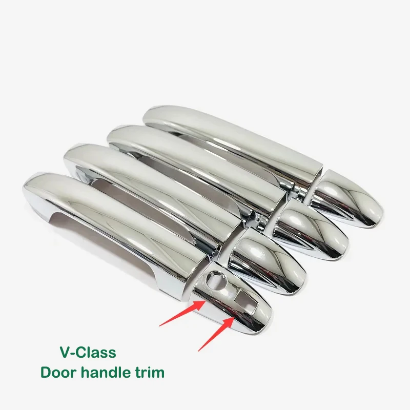Chrome Buitendeur Handgreep Kom Cover Versieringen Voor Mercedes Benz Vito EQV Metris Valente V-Klasse W447 Accessorie 2023 2024 V250