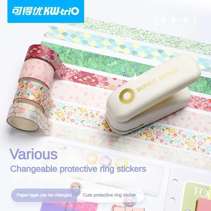 Imagem -04 - Diy Washi Tape com Furo Protetor Soco da Etiqueta Handmade Notebook Artesanato Card Craft Puncher Papelaria Office Gadgets