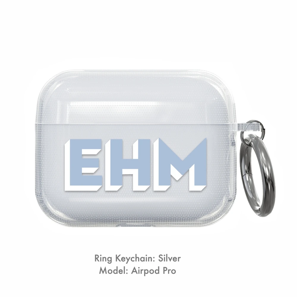 Индивидуальный чехол с радужной монограммой и буквами для Airpods 1, 2, 3, мягкий силиконовый прозрачный персонализированный чехол для наушников Airpods Pro 2