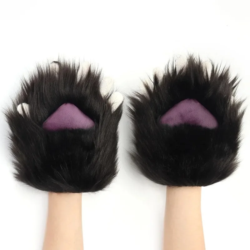luvas-de-patas-de-raposa-de-pelucia-para-halloween-acessorios-de-fantasia-cosplay-luvas-de-patas-de-gato-com-garras-presente-de-fursuit
