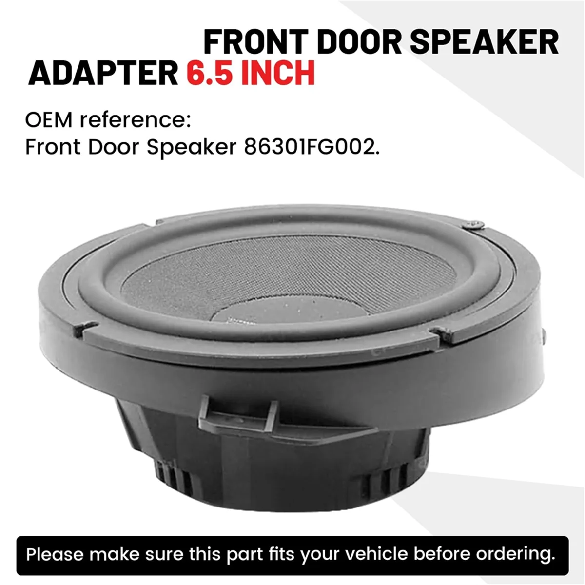 Adaptador de altavoz de puerta delantera, anillo espaciador de altavoz de Audio de 6,5 pulgadas para Subaru Impreza Forester Outback WRX/STI