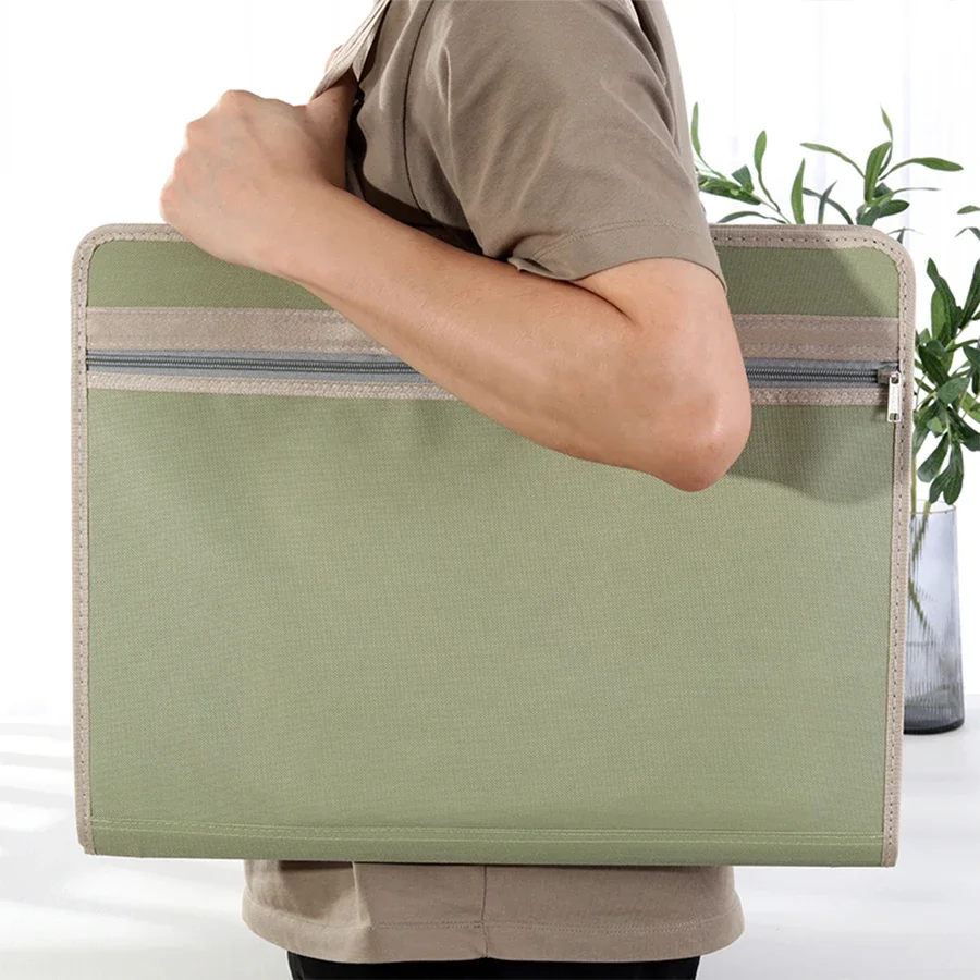 CT 핵자기 팩 옥스포드 천 A3 파일 폴더 학생 시험지 클립 13층 휴대용 정리 가방 대용량