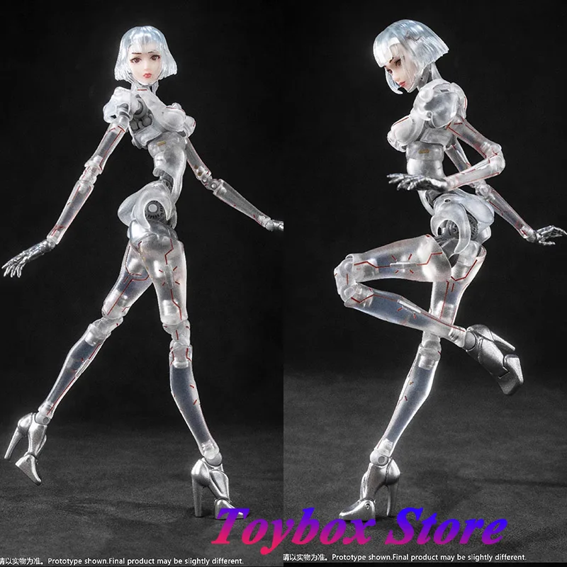 

Guke Studio 1/12 AI Agent Femmella C1 Punk Style Transparent Movable Female Action Figure 6-Inch Skeleton Soldier Collectible