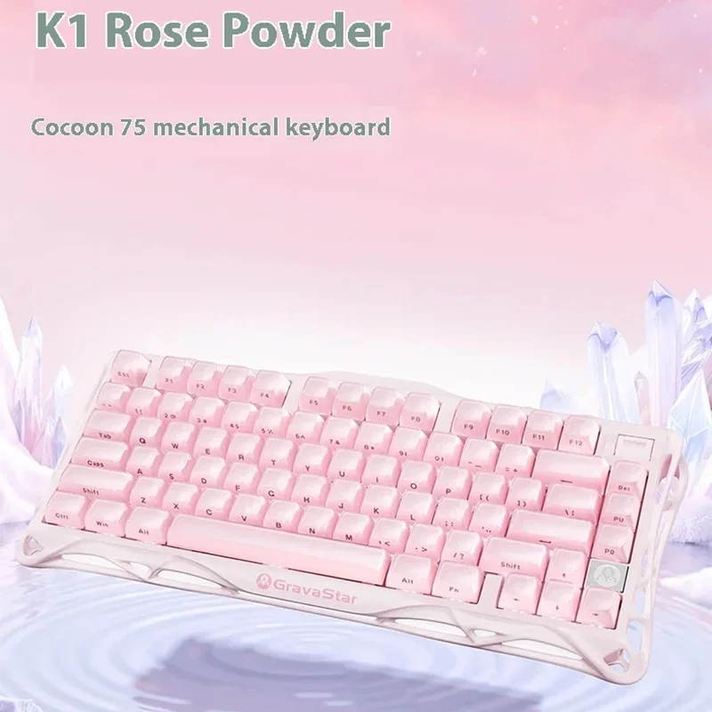 Keyboard Mekanik GravaStar Mercury K1 RGB Hot Swappable Gaming Keyboard Linear Switch RGB Wireless Gaming Keyboard