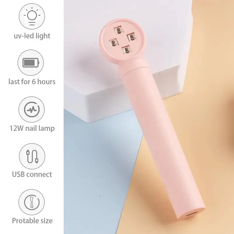 미니 네일 램프 건조기 UV 라이트 휴대용 손전등 램프 USB 인터페이스 젤 네일 큐어 램프 네일 아트 장비