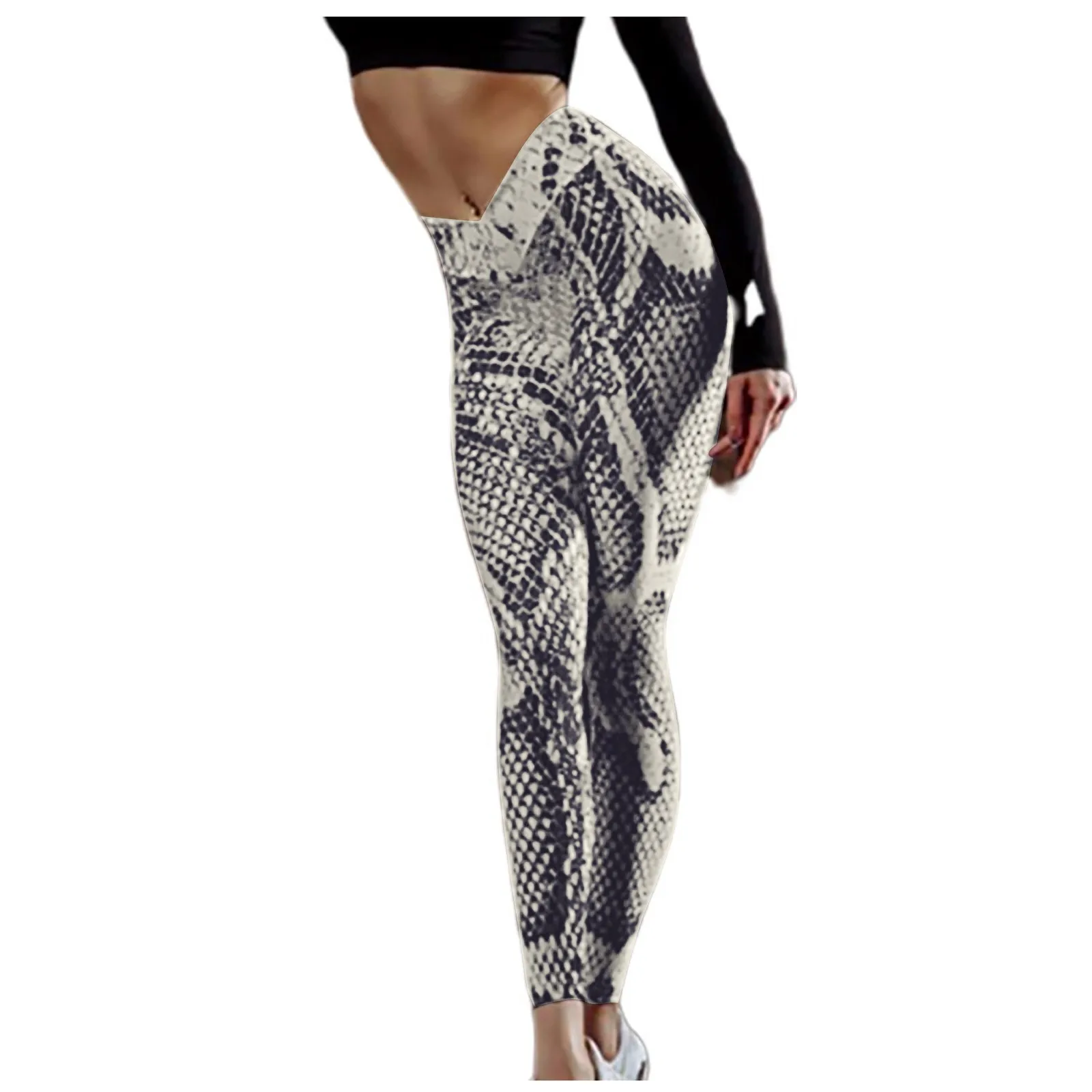 Summer Zebra Leoaprd Snake Printed Leggings Fashion High Waist Pants Push Up Fitness Tights Women Gym Yoga Running Trousers