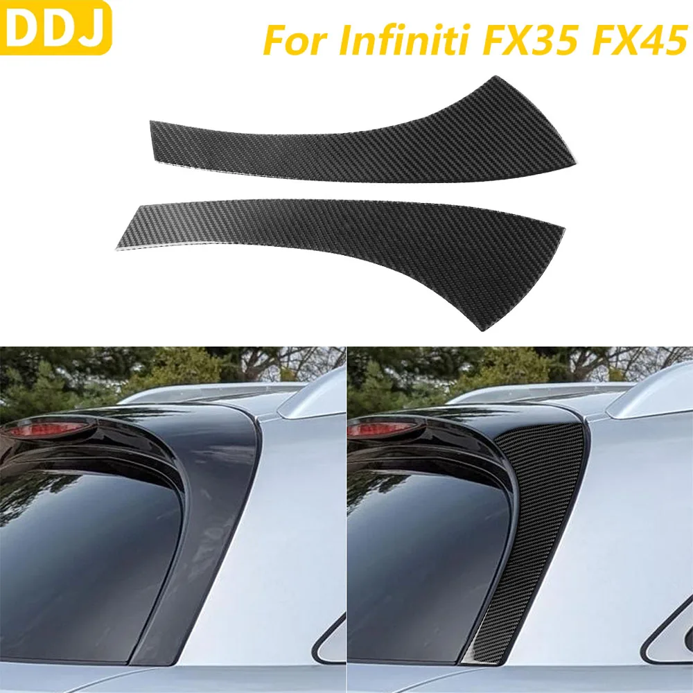 

Soft Carbon Fiber Rear Trunk Side Spoiler Panel Trim Cover For Infiniti FX35 FX45 S50 2006-2008 Interior Accessories Sticker