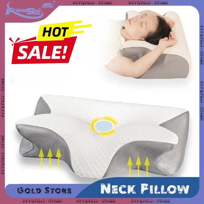 

1PC Butterfly Memory Neck Pillow Slow Rebound Comfortable Sleep Memory Foam Pillow 2 in 1 Ergonomic Contour Pillows Home Supply