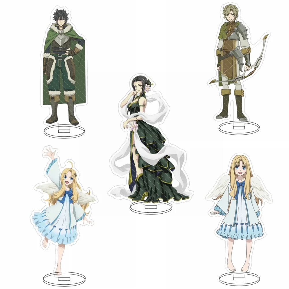 Anime The Rising os the Shield Hero Naofumi Iwatani Raphtalia Filolial Ver Acrylic HD Figure keychain Pendant KeyRing  Gift