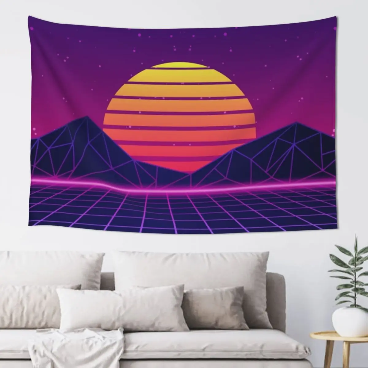 

Synthwave Sunset Aesthetic Tapestry Wall Mural Wall Hanging Wall Tapestry