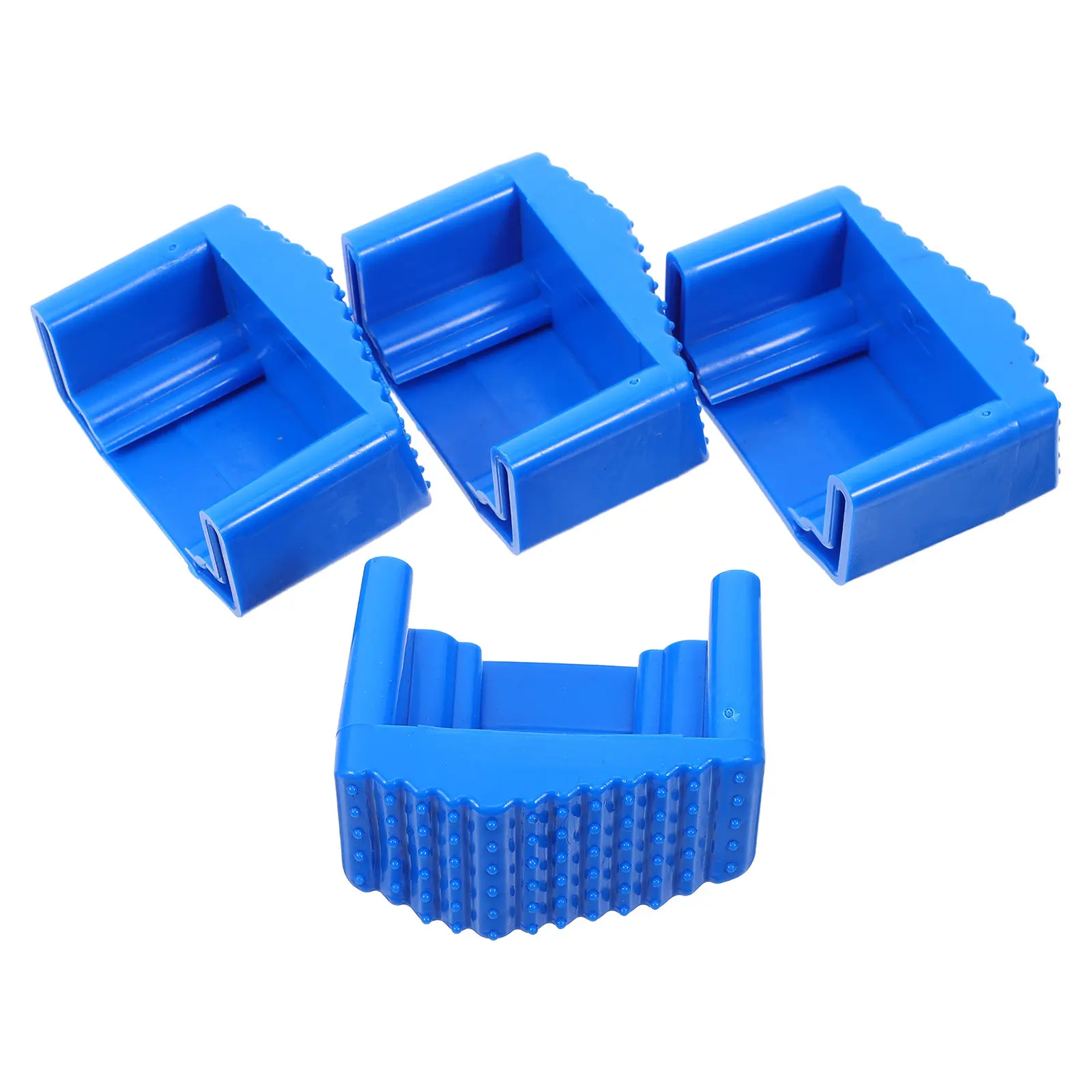 4Pcs Anti-Slip Telescopic Ladder Foot Pads Heavy Duty Replacement Covers Textured Grip Tread Ladder Feet Protectors for Indoor