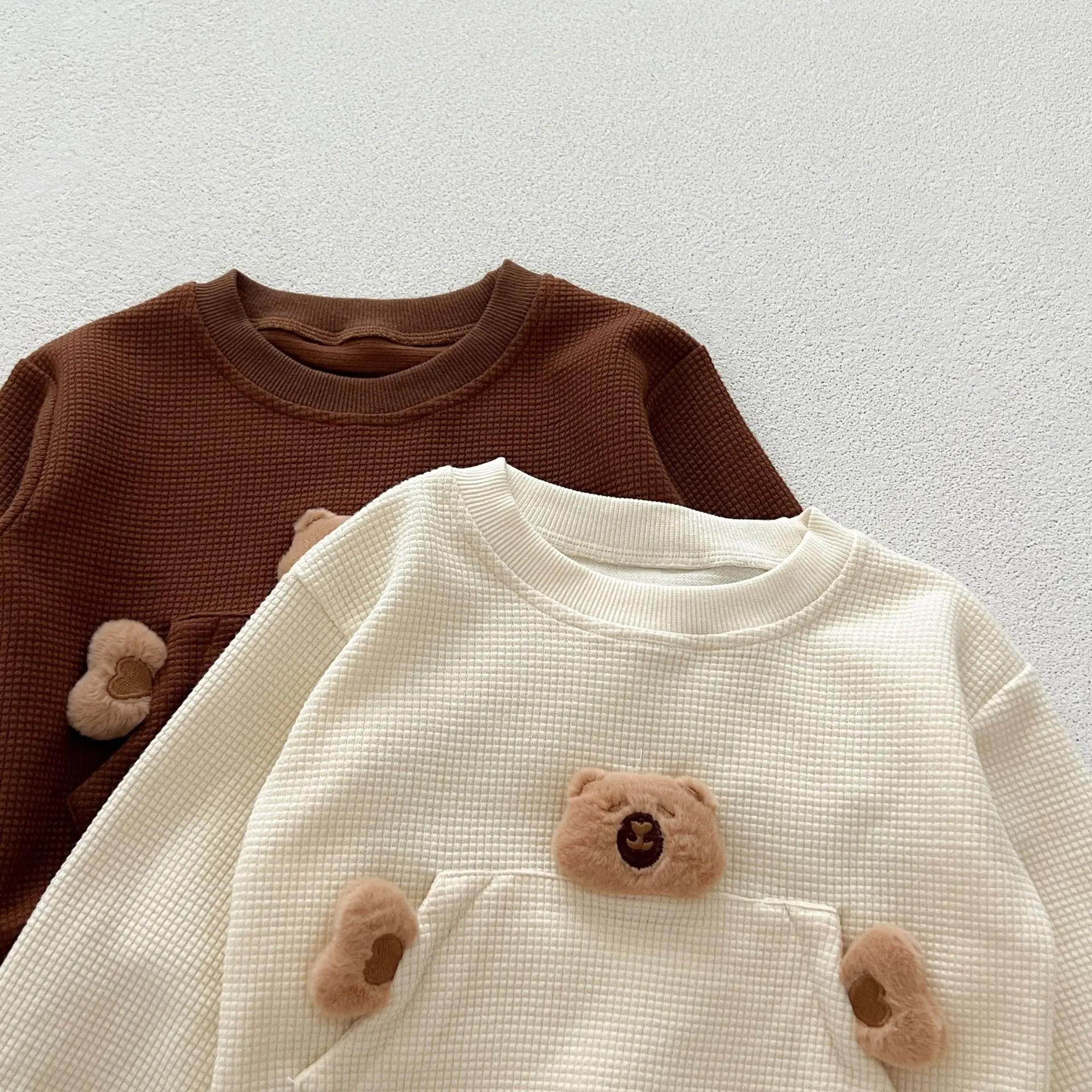 Children\'S Top And Bottom Clothes Set Autumn Winter Newborn Baby Boys Sports Suit Cute Bear Kids 2pcs Sets Infants Girls Outfit