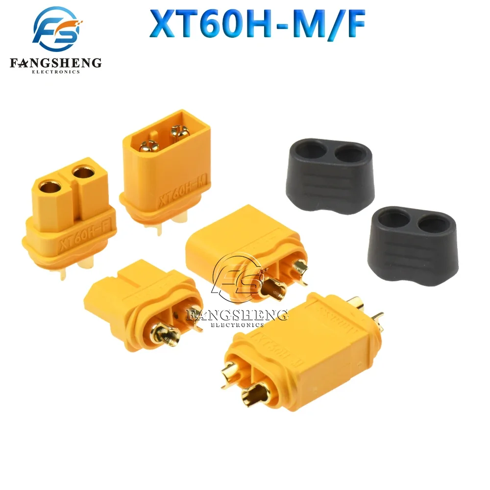 10pcs Amass XT60h connector XT60-H plug with Sheath Housing Female / male XT60 plug for RC Lipo Battery rc cars fpve drones
