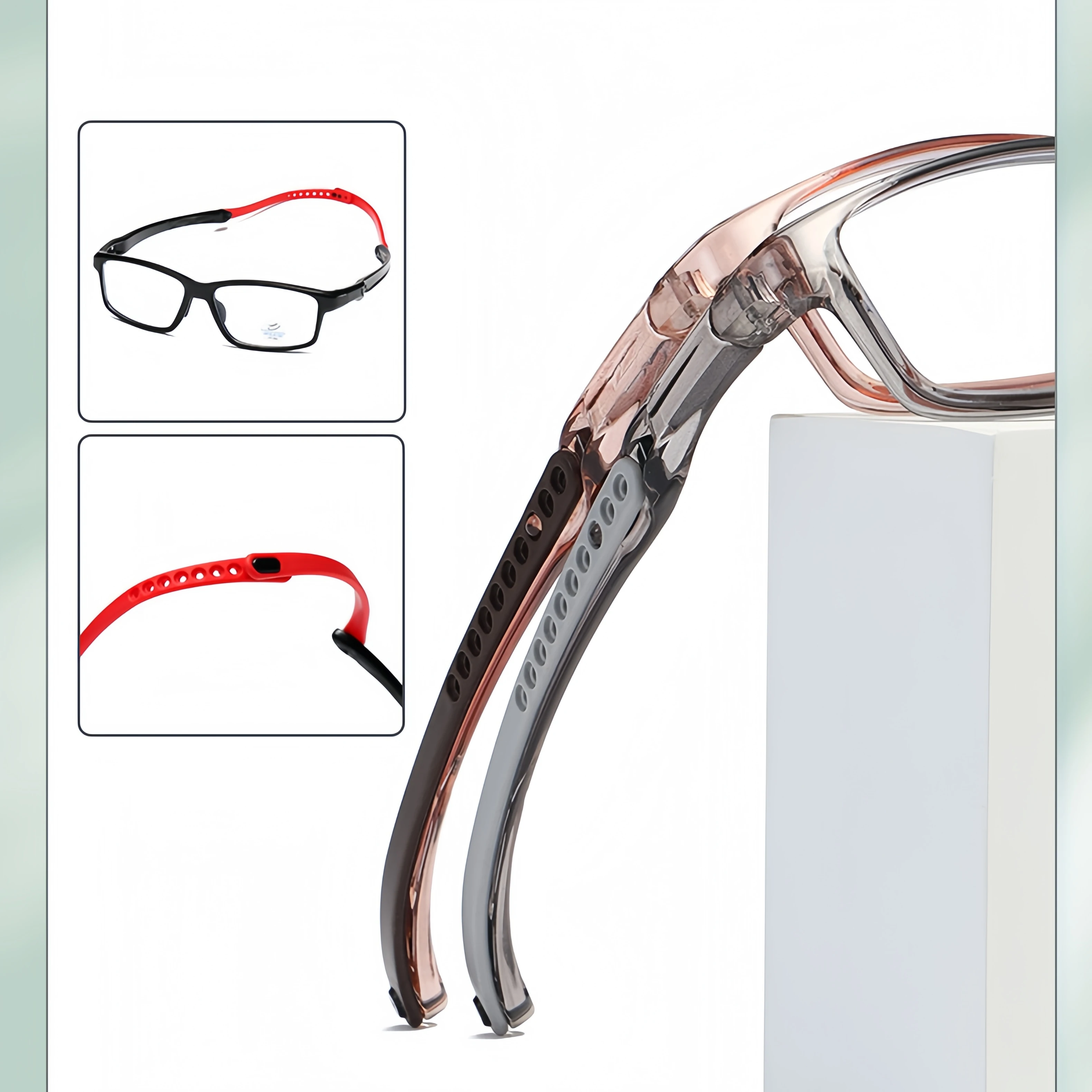 Fashionable Sports Square Frame Glasses