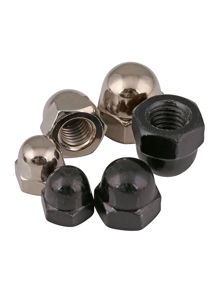 5/10/20/30/40pcs M3 M4 M5 M6 M8 M10 M12 Carbon Steel Hex Decorative Cover Dome Cap Nuts  Acorn Cap Nut Blind Covers Nuts