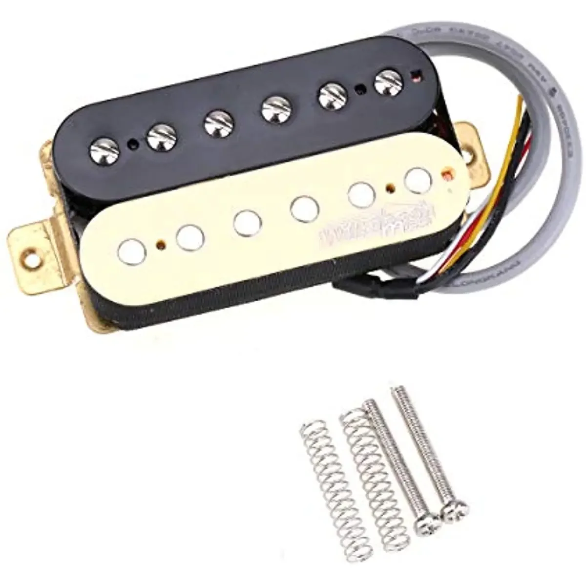 Wilkinson Vintage Tone Alnico 5 Overwound Open Style Humbucker Pickups Set for Electric Guitar, Zebra