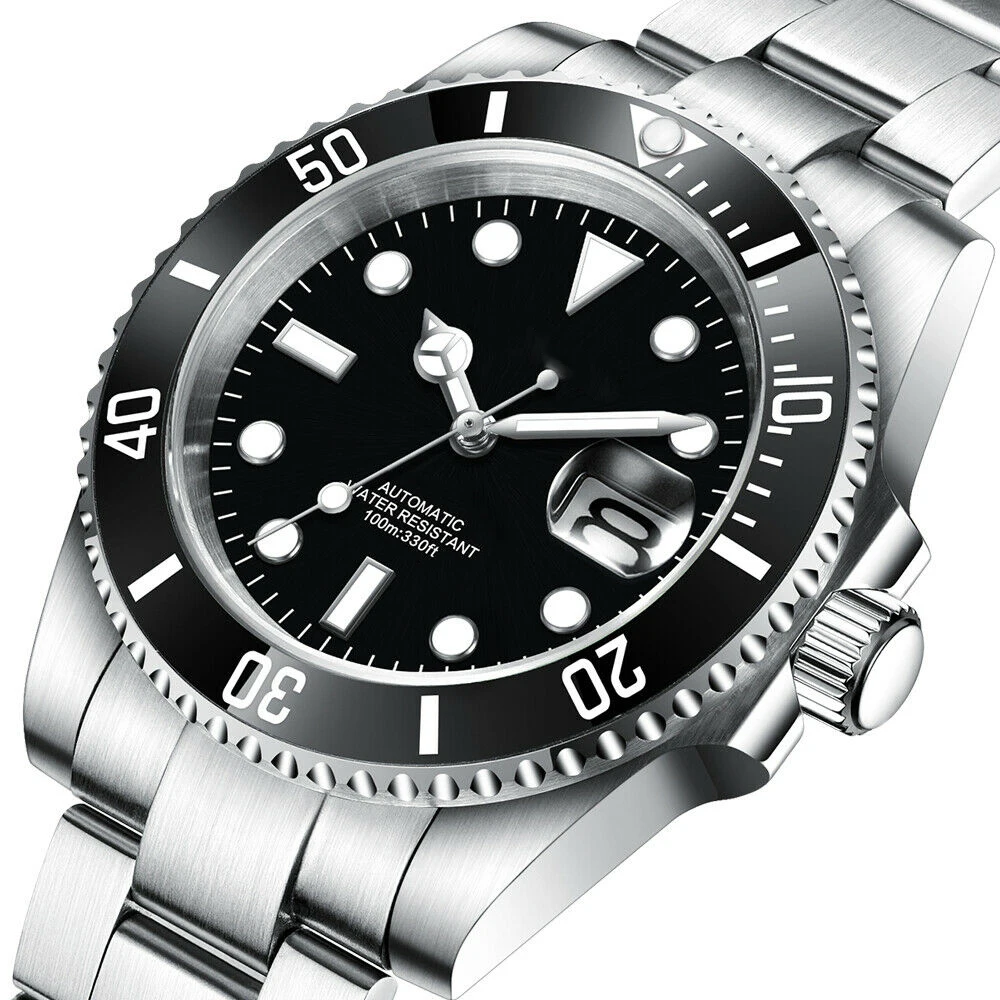 Custom Men Watch 10bars Sapphire Glass Ceramic Bezel Luminous Calendar NH35A Automatic Mechanical Wristwatches Luxury Watch