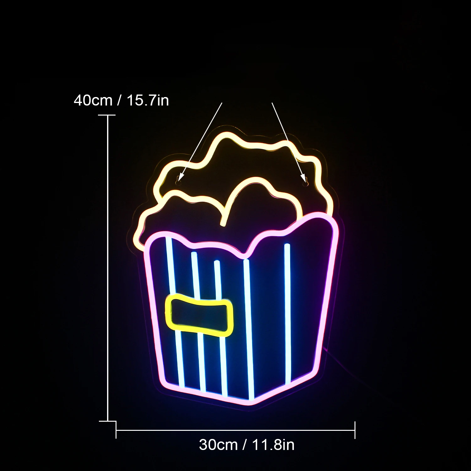 Popcorn Neon Signs For Room Wall Deroc 5/12V USB Power For Restaurant Art Derocation Gaming Club Party Neon Light