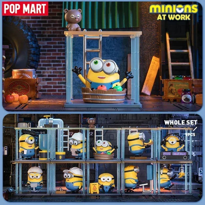 

POP MART Minions At Work Series Original Blind Box Surprise Mystery Box Cute Anime Action Figure Ornaments Figurines