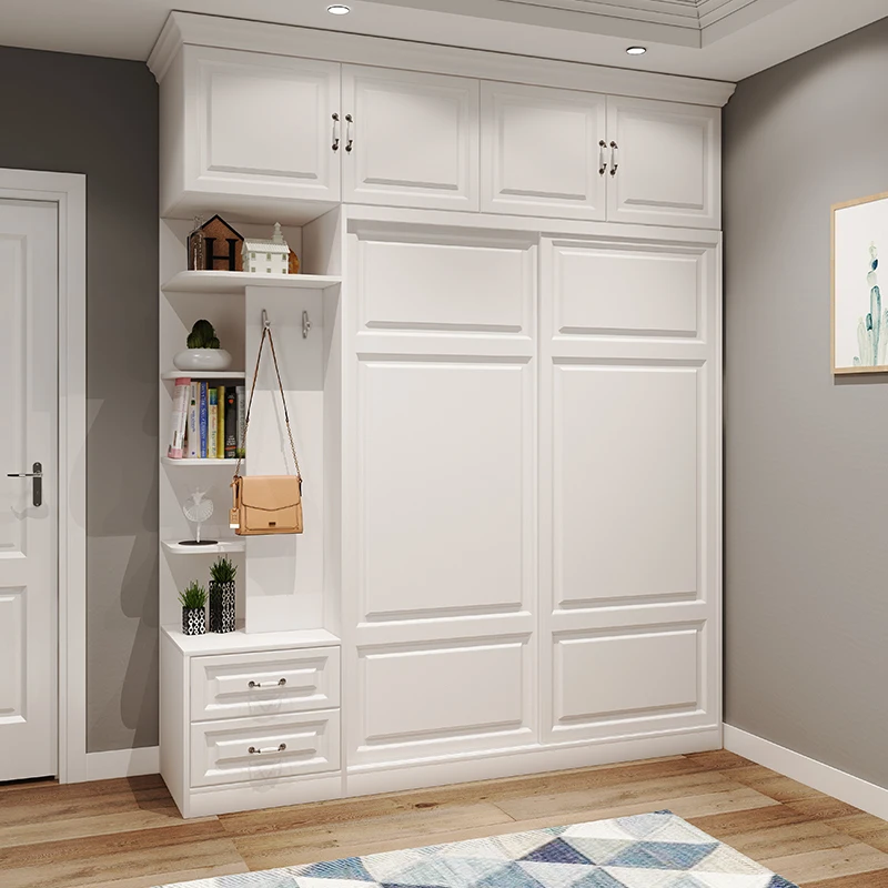 Aesthetic Luxury Wood Wardrobes Orgnizer Drawers Wooden Locker Clothes Wardrobes Bedroom Storage Garde Robe Home Interior