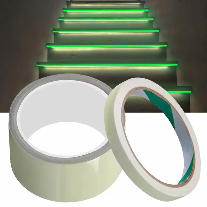 Adhesive Glow in the Dark Duct Tape Self Adhesive Green Luminous Tape Glow in the Dark Stickers Home Decor Warning Stickers