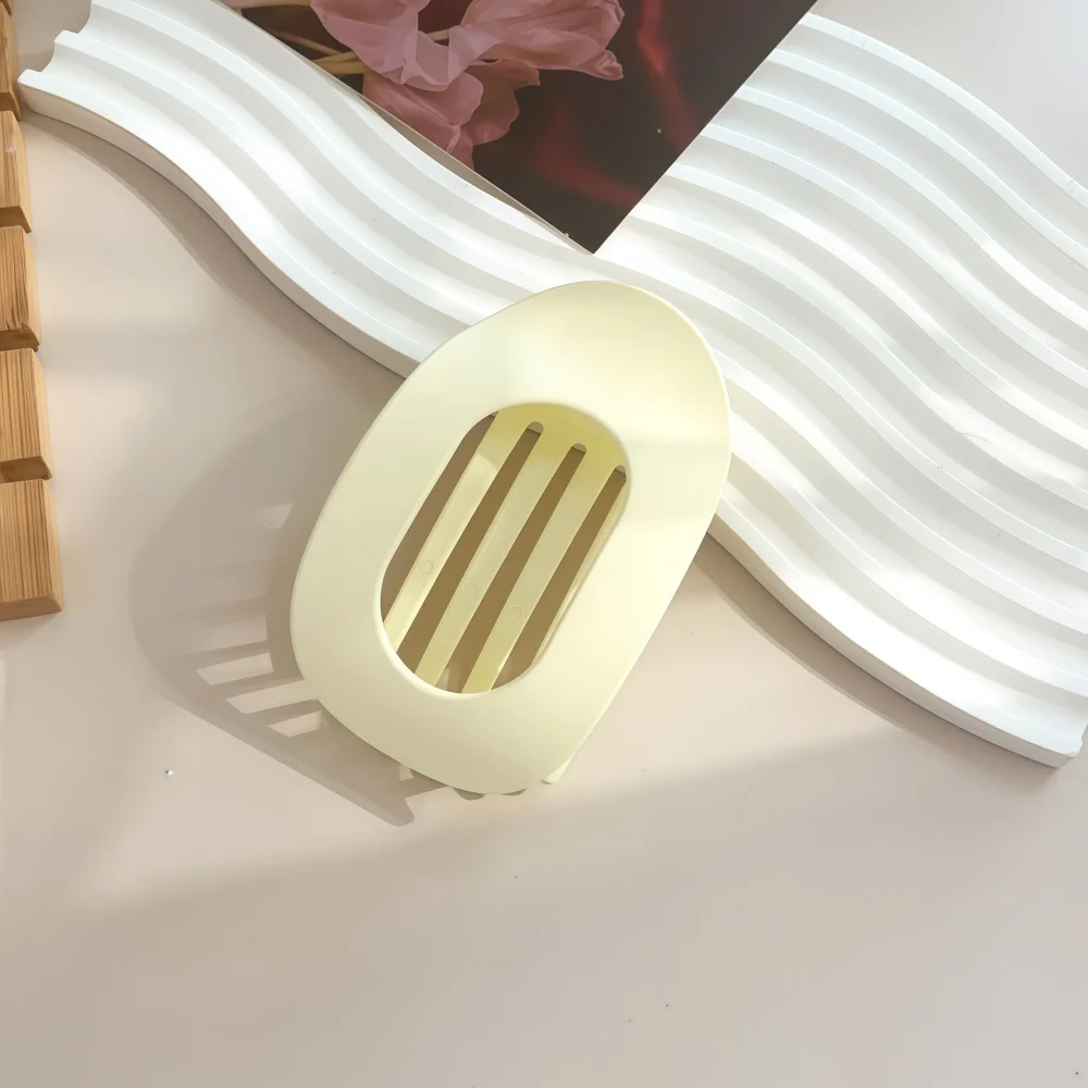 Mode Ovale Haarklauw Clip voor Vrouwen Nieuw Ontwerp Luipaard Matte Gebogen Platte Styling Haarspeldjes Acryl Liggen Haaraccessoires