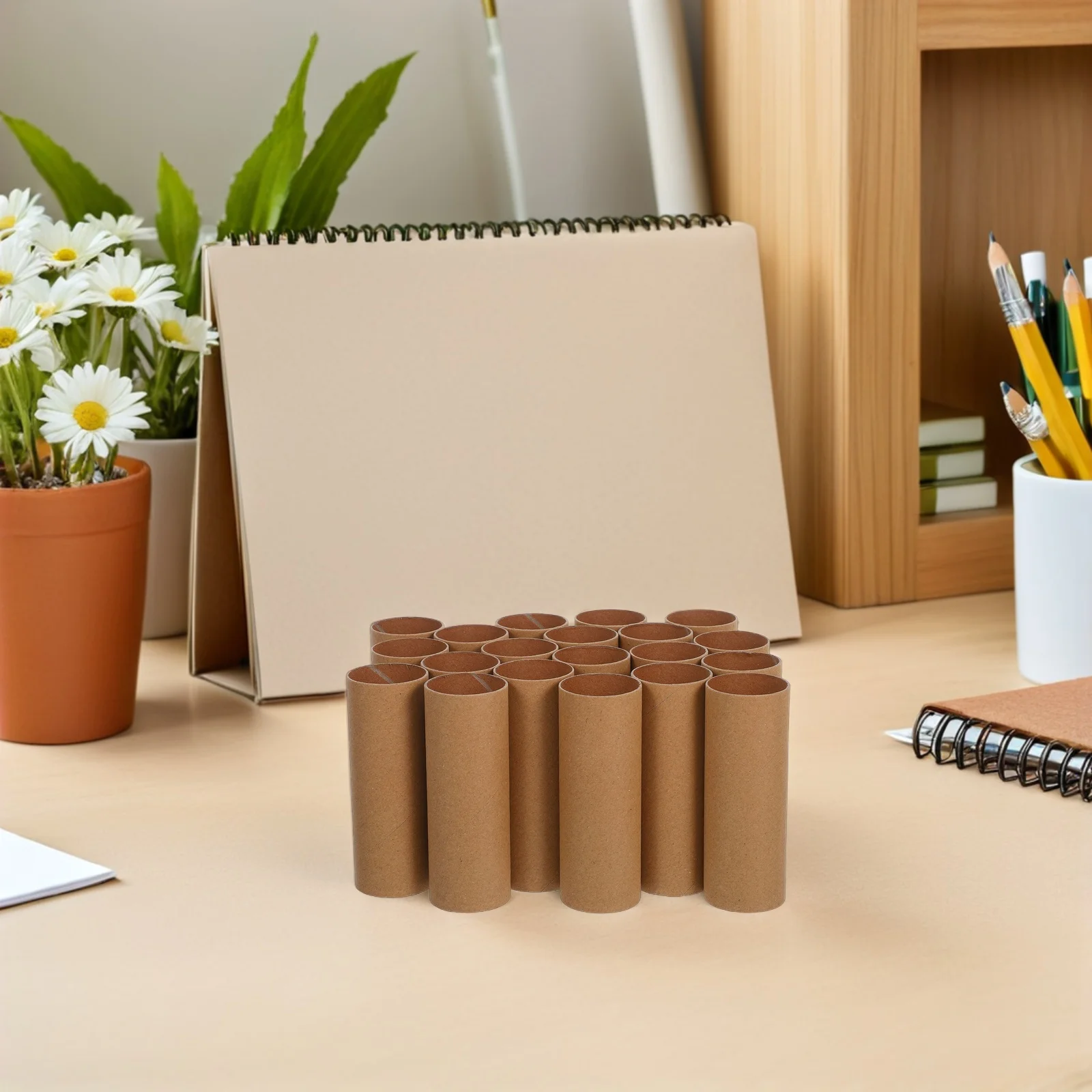 30Pcs Kraft Paperboard Tubes 4.32x1.57 Inches Small Paper Tube Craft Material for Art Craft Tubes Classroom Use