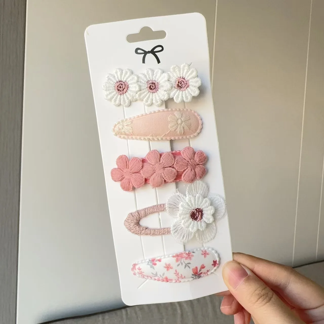 5 шт./компл., новые милые заколки для волос с однотонным цветочным узором для девочек, детские милые заколки для волос, заколки, повязка на голову, модные аксессуары для волос