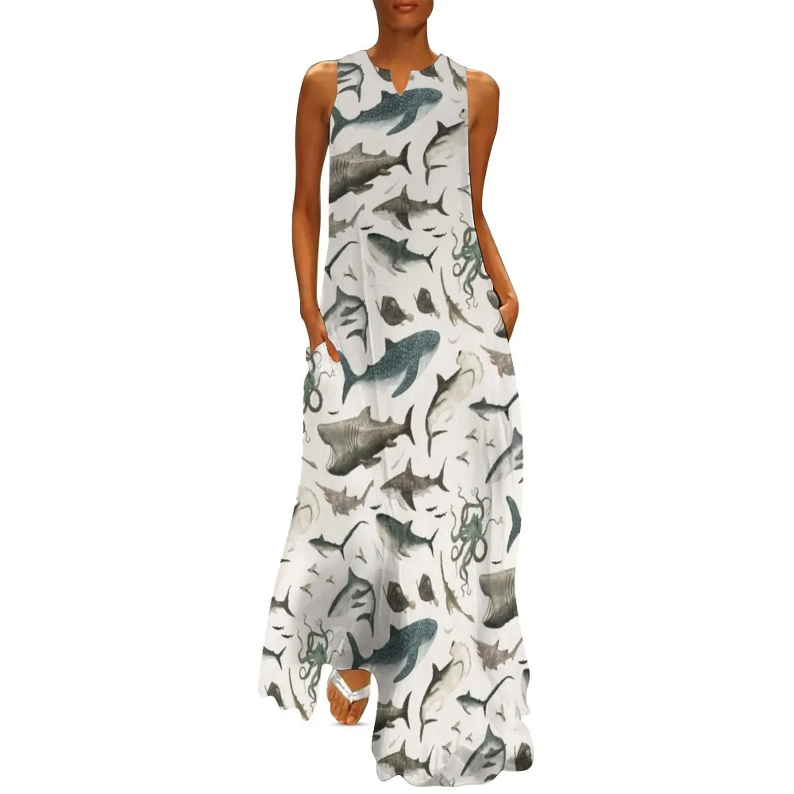 

Sharks Long Dress Woman clothes summer dress womens 2024 women long dresses womans clothing