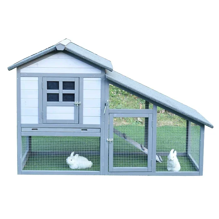 

2023 New design product manufacture backyard poultry breeding solid wood material pet home chicken coop rabbit cage