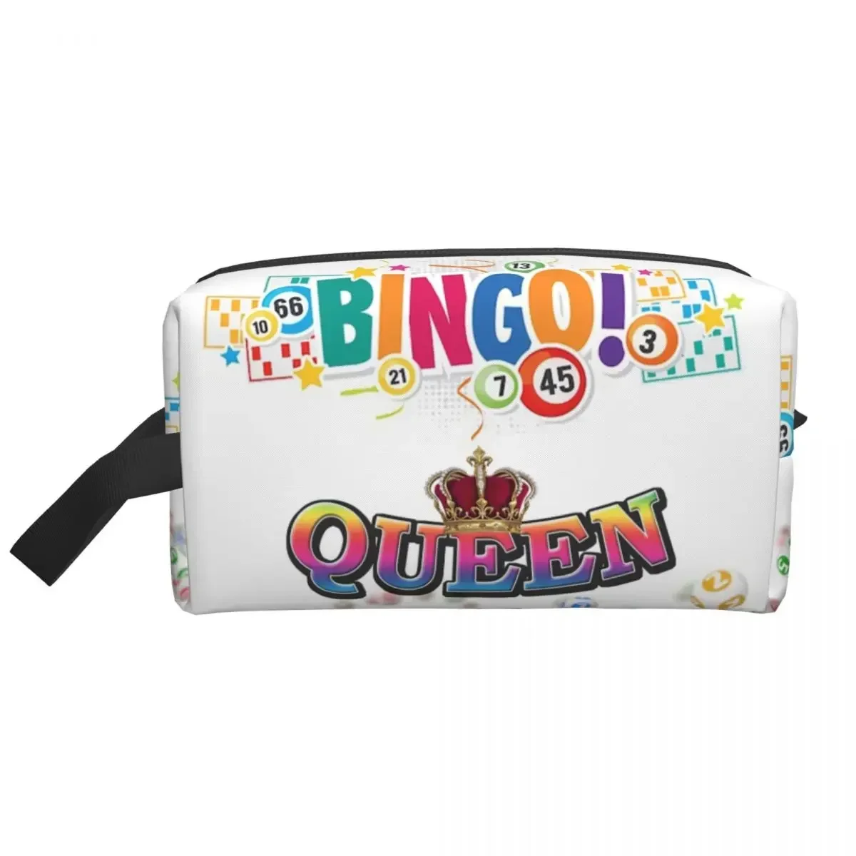 Grande Capacidade Kawaii Saco De Cosméticos Para Mulheres, Estojo De Maquiagem Para Jogos De Papel, Armazenamento De Beleza, Sacos De Higiene Pessoal, Bingo Queen