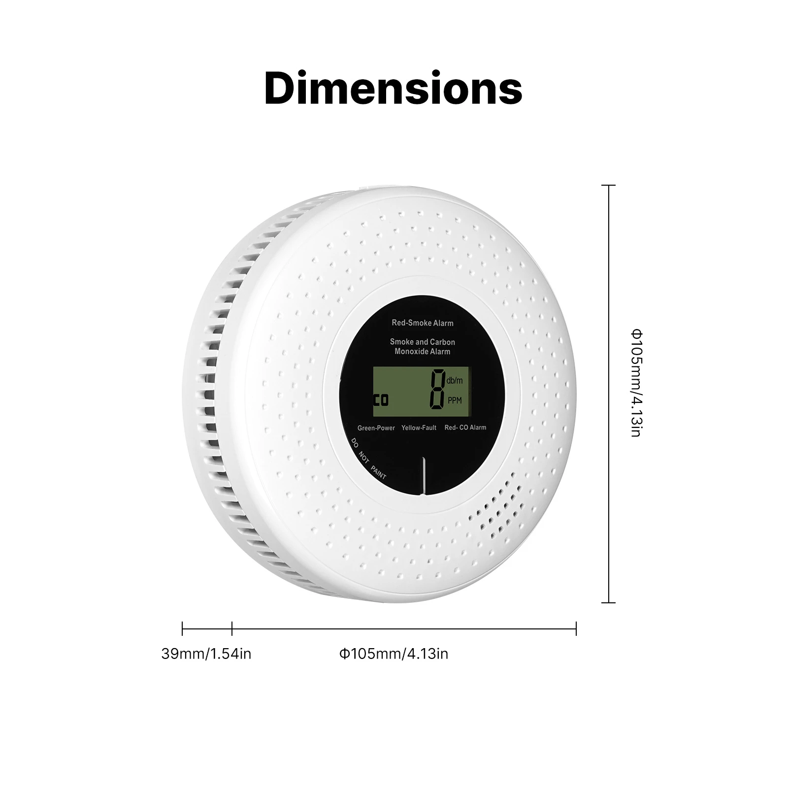 Allarme Intelligente Zigbee per Fumo e Monossido di Carbonio, Sensore Doppio CO e Fumo Fotoelettrico, Notifiche APP (Richiede Hub ZigBee)