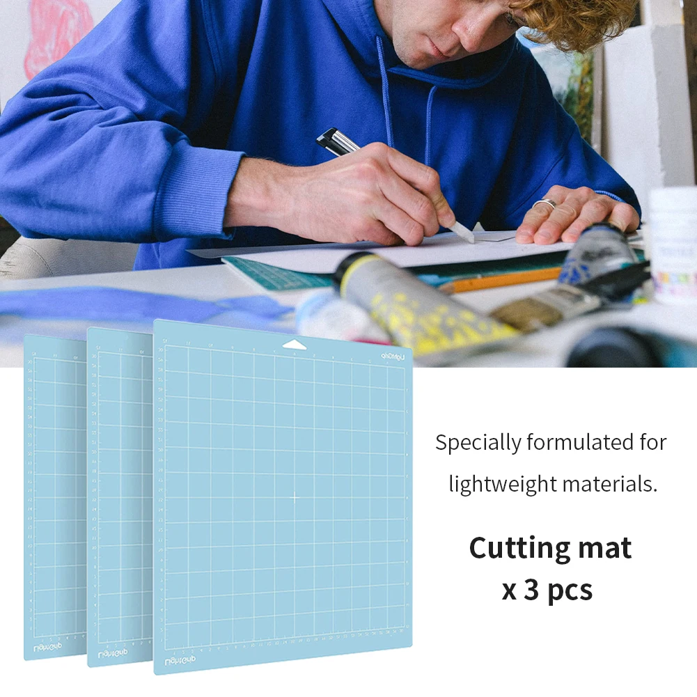 3pcs Base Plate PVC Engraving Machine Cutting Mat DIY Replacement Professional Adhesive Practical CompatibleMaker